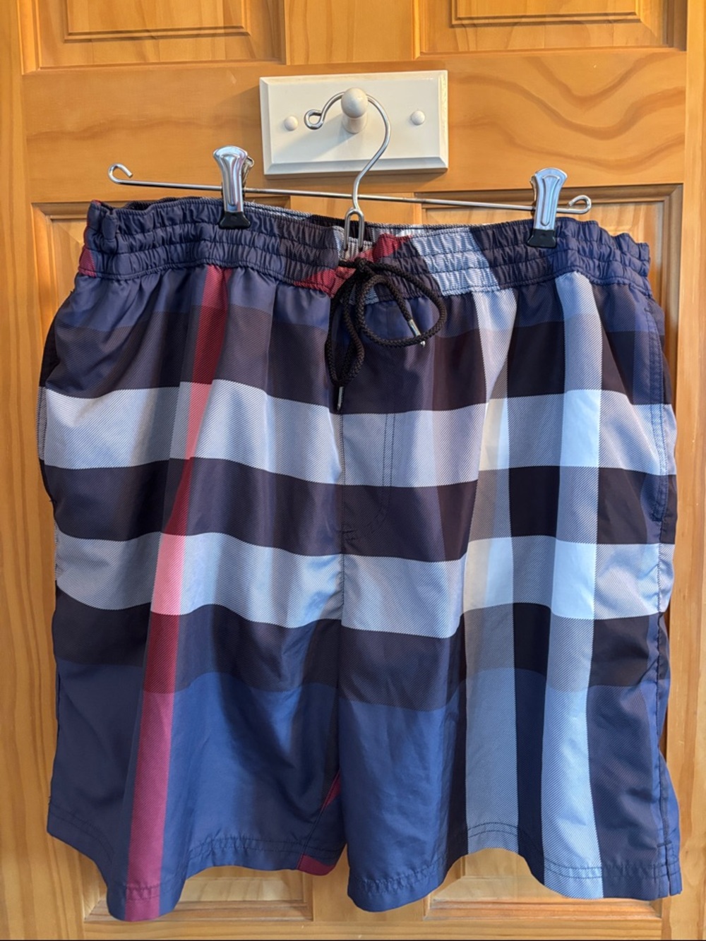 Burberry Men's Check Drawcord Swim Shorts